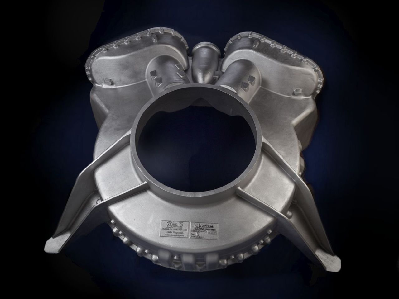 Gearbox housing for helicopter as product photo